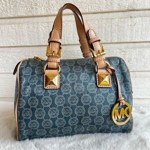 MICHAEL KORS Denim Y2K Hobo Boston Bag Mini